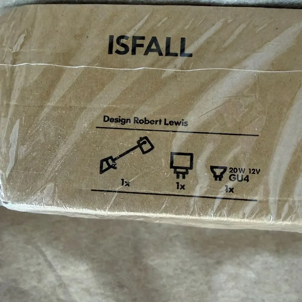 Vintage IKEA Isfall wall lamp NOS white metal adjustable plug in reading light